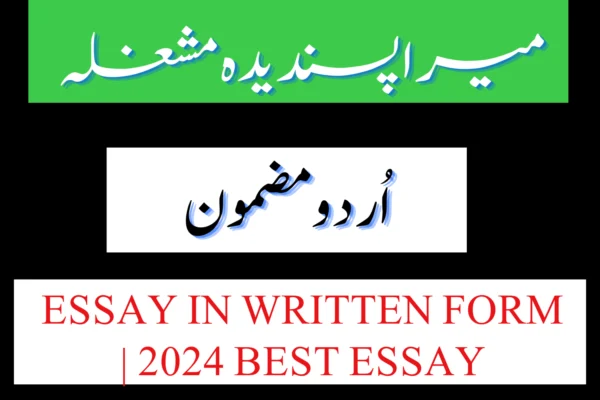 Mera Pasandida Mashghala Urdu Essay